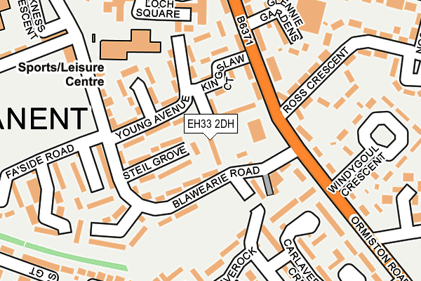 EH33 2DH map - OS OpenMap – Local (Ordnance Survey)