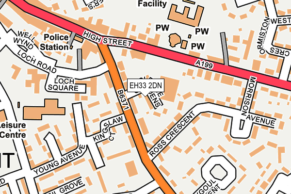 EH33 2DN map - OS OpenMap – Local (Ordnance Survey)
