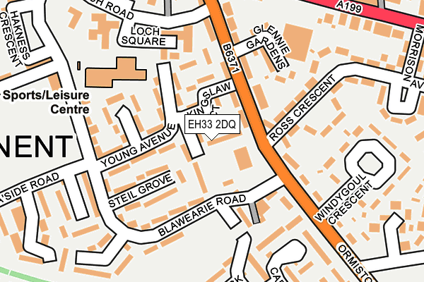 EH33 2DQ map - OS OpenMap – Local (Ordnance Survey)
