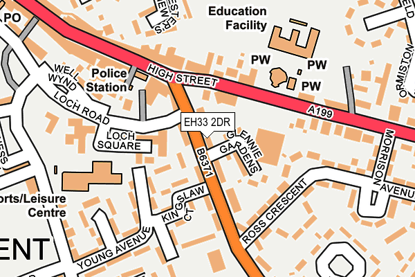 EH33 2DR map - OS OpenMap – Local (Ordnance Survey)