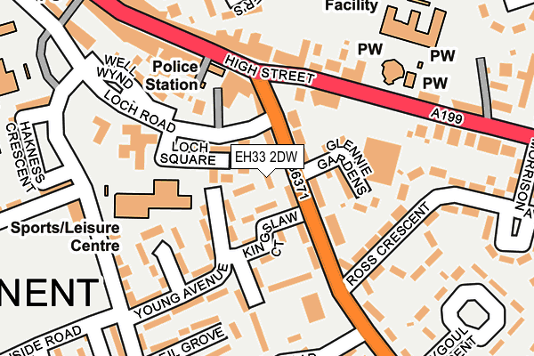 EH33 2DW map - OS OpenMap – Local (Ordnance Survey)