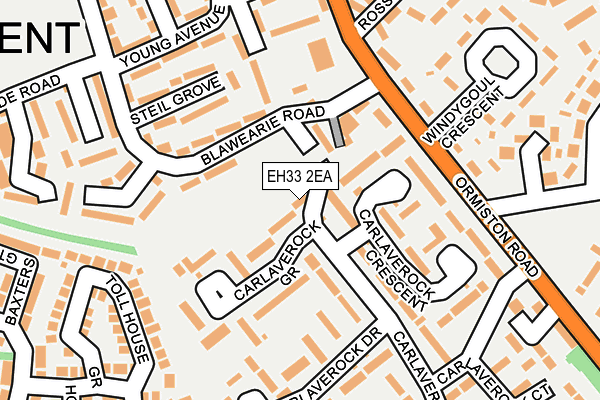 EH33 2EA map - OS OpenMap – Local (Ordnance Survey)