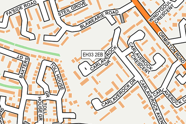 EH33 2EB map - OS OpenMap – Local (Ordnance Survey)