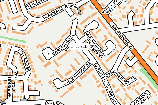 EH33 2ED map - OS OpenMap – Local (Ordnance Survey)