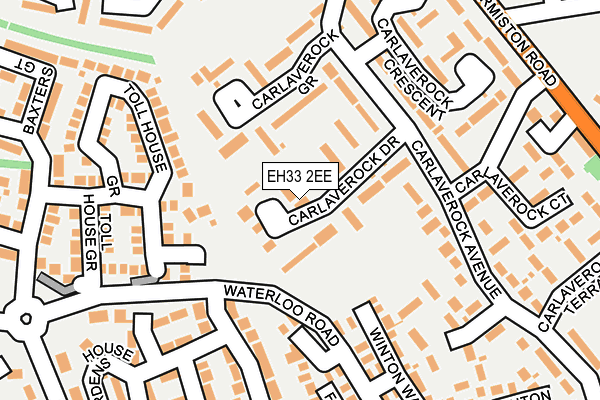 EH33 2EE map - OS OpenMap – Local (Ordnance Survey)