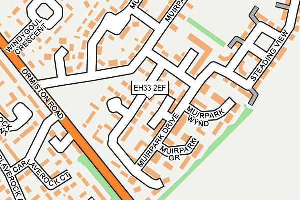 EH33 2EF map - OS OpenMap – Local (Ordnance Survey)