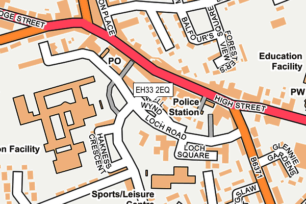 EH33 2EQ map - OS OpenMap – Local (Ordnance Survey)