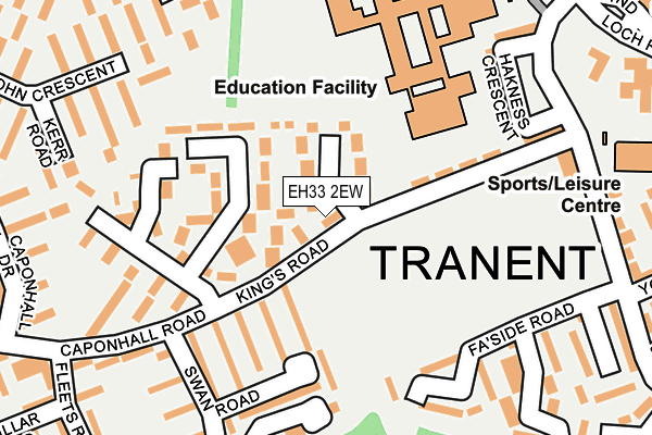 EH33 2EW map - OS OpenMap – Local (Ordnance Survey)