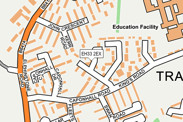 EH33 2EX map - OS OpenMap – Local (Ordnance Survey)