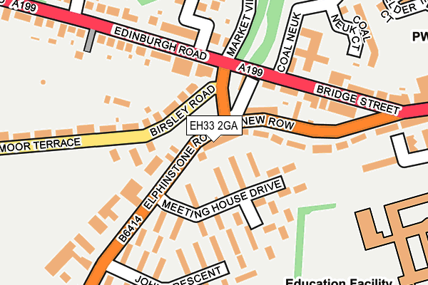 EH33 2GA map - OS OpenMap – Local (Ordnance Survey)
