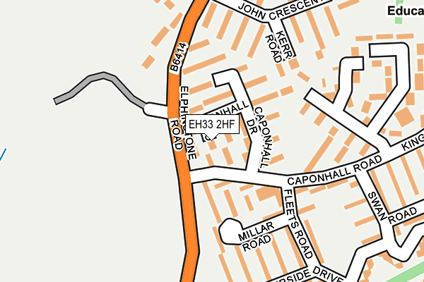 EH33 2HF map - OS OpenMap – Local (Ordnance Survey)