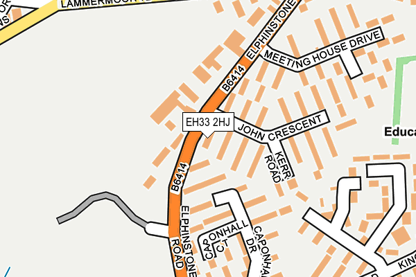 EH33 2HJ map - OS OpenMap – Local (Ordnance Survey)