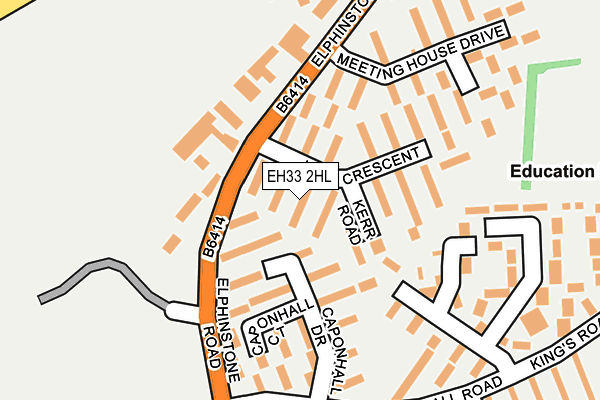 EH33 2HL map - OS OpenMap – Local (Ordnance Survey)