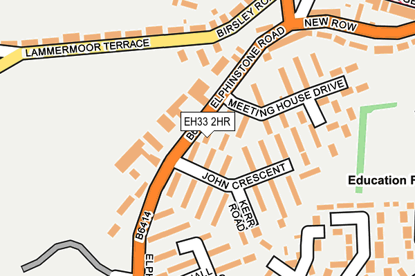 EH33 2HR map - OS OpenMap – Local (Ordnance Survey)