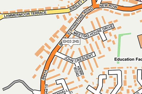 EH33 2HS map - OS OpenMap – Local (Ordnance Survey)