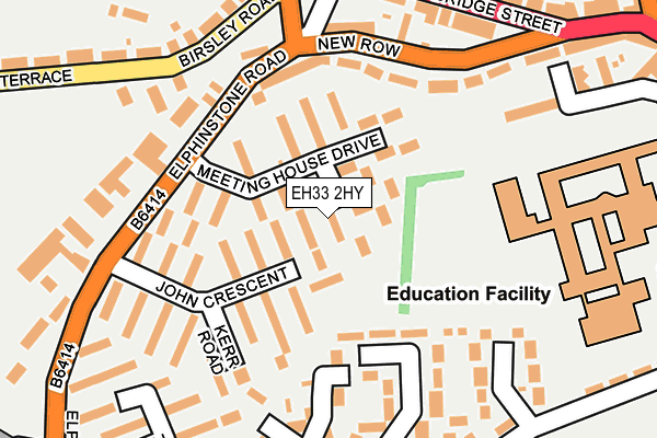 EH33 2HY map - OS OpenMap – Local (Ordnance Survey)