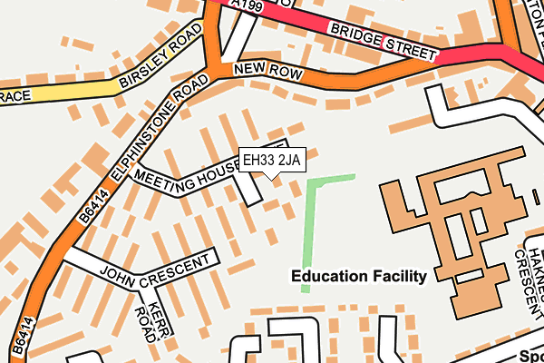 EH33 2JA map - OS OpenMap – Local (Ordnance Survey)