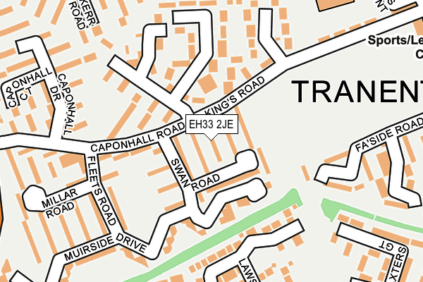 EH33 2JE map - OS OpenMap – Local (Ordnance Survey)