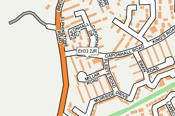 EH33 2JR map - OS OpenMap – Local (Ordnance Survey)