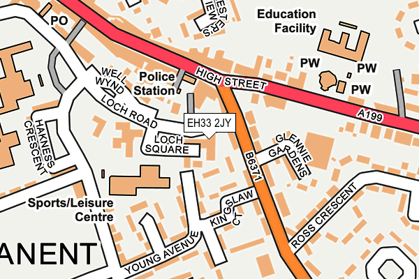 EH33 2JY map - OS OpenMap – Local (Ordnance Survey)