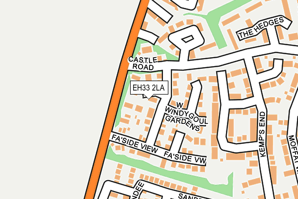 EH33 2LA map - OS OpenMap – Local (Ordnance Survey)
