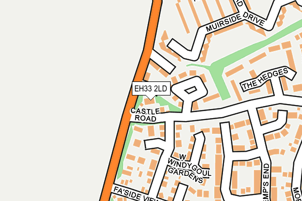 EH33 2LD map - OS OpenMap – Local (Ordnance Survey)