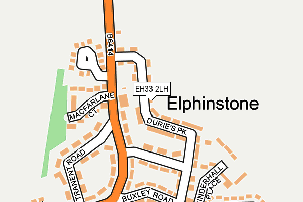 EH33 2LH map - OS OpenMap – Local (Ordnance Survey)