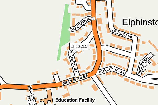 EH33 2LS map - OS OpenMap – Local (Ordnance Survey)