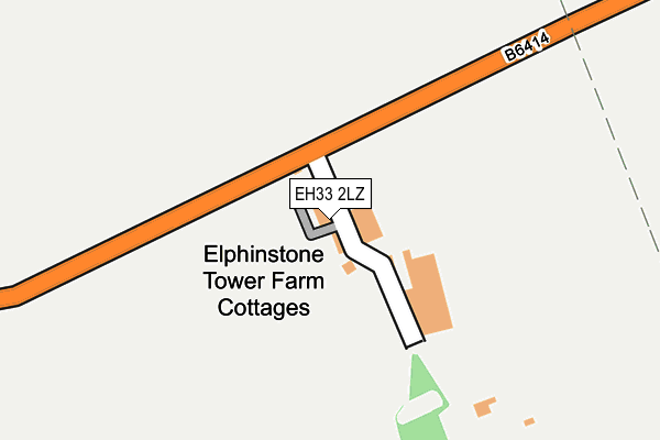 EH33 2LZ map - OS OpenMap – Local (Ordnance Survey)