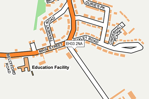 EH33 2NA map - OS OpenMap – Local (Ordnance Survey)
