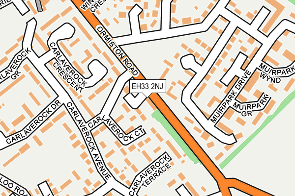 EH33 2NJ map - OS OpenMap – Local (Ordnance Survey)