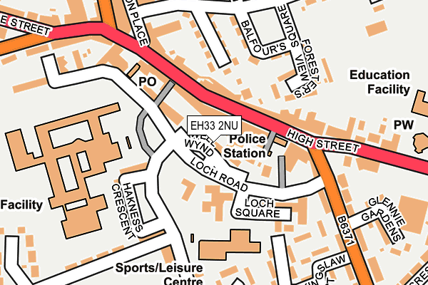 EH33 2NU map - OS OpenMap – Local (Ordnance Survey)