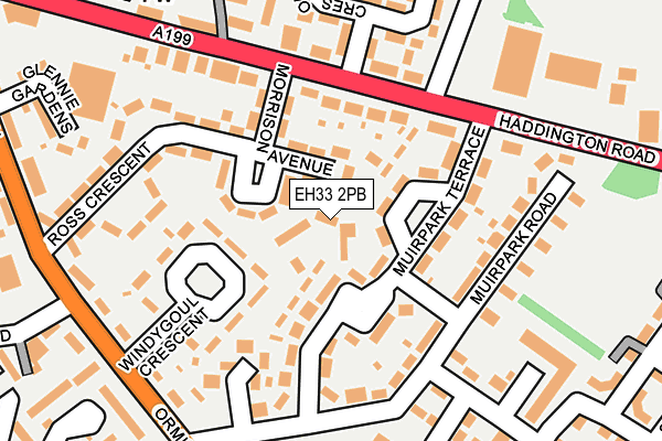 EH33 2PB map - OS OpenMap – Local (Ordnance Survey)