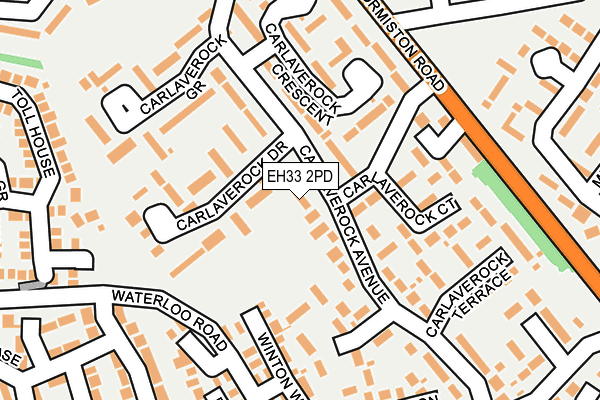 EH33 2PD map - OS OpenMap – Local (Ordnance Survey)