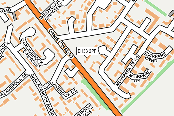 EH33 2PF map - OS OpenMap – Local (Ordnance Survey)