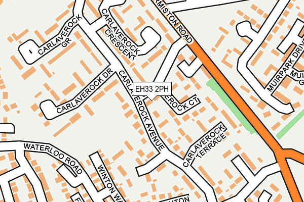 EH33 2PH map - OS OpenMap – Local (Ordnance Survey)