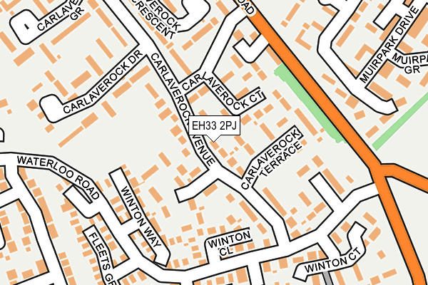 EH33 2PJ map - OS OpenMap – Local (Ordnance Survey)