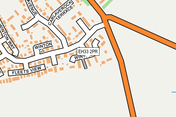 EH33 2PR map - OS OpenMap – Local (Ordnance Survey)