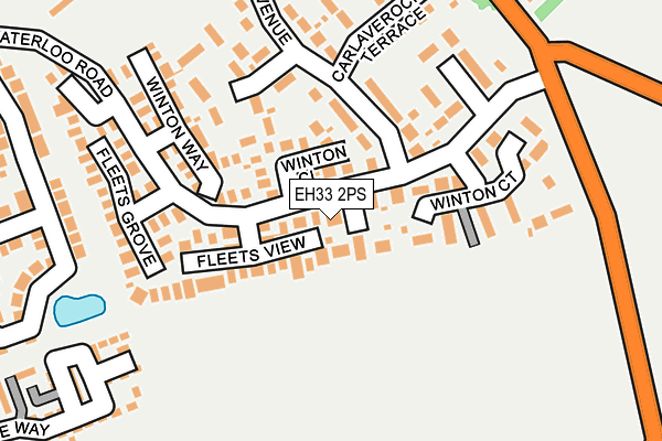 EH33 2PS map - OS OpenMap – Local (Ordnance Survey)