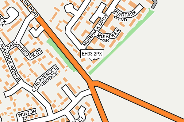 EH33 2PX map - OS OpenMap – Local (Ordnance Survey)