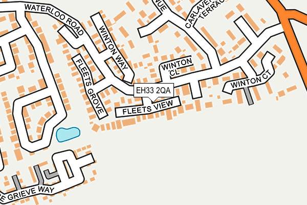 EH33 2QA map - OS OpenMap – Local (Ordnance Survey)