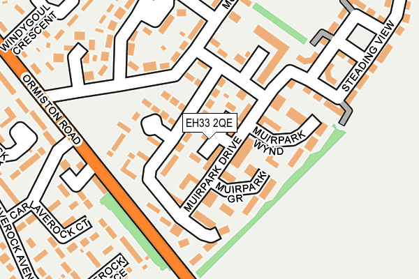 EH33 2QE map - OS OpenMap – Local (Ordnance Survey)