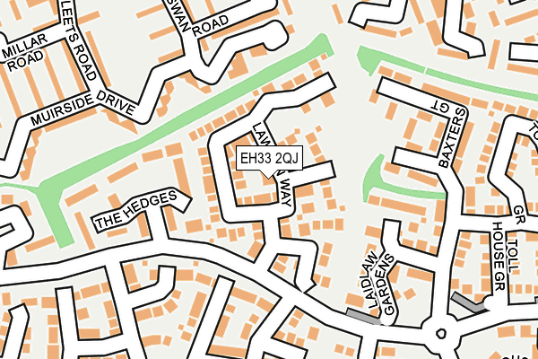 EH33 2QJ map - OS OpenMap – Local (Ordnance Survey)