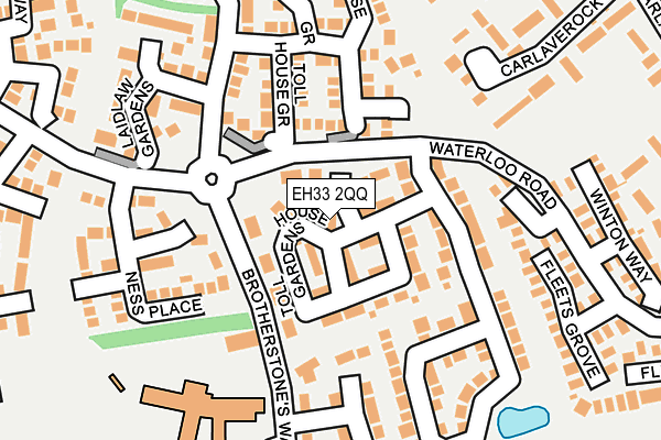 EH33 2QQ map - OS OpenMap – Local (Ordnance Survey)