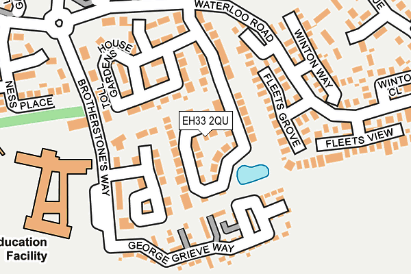 EH33 2QU map - OS OpenMap – Local (Ordnance Survey)