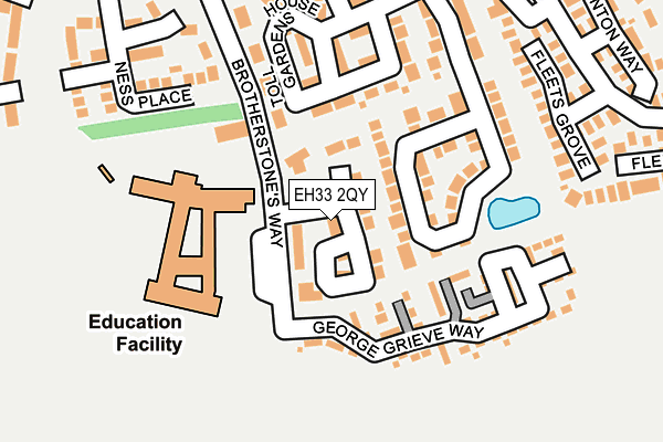EH33 2QY map - OS OpenMap – Local (Ordnance Survey)