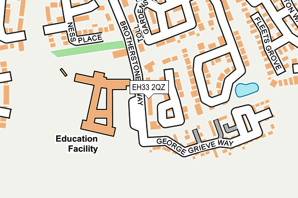EH33 2QZ map - OS OpenMap – Local (Ordnance Survey)