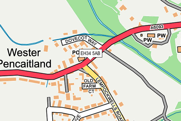 EH34 5AB map - OS OpenMap – Local (Ordnance Survey)