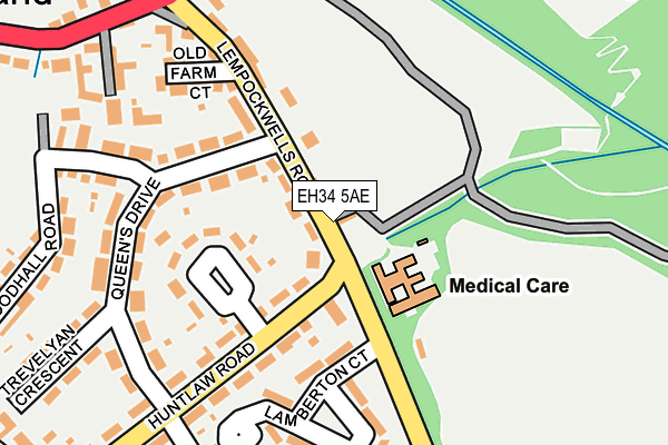 EH34 5AE map - OS OpenMap – Local (Ordnance Survey)