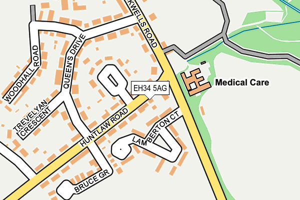 EH34 5AG map - OS OpenMap – Local (Ordnance Survey)